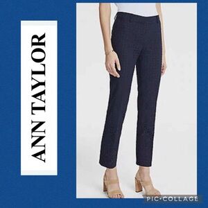 Ann Taylor Women's The Ankle Pant In Eyelet Night Sky Size 2